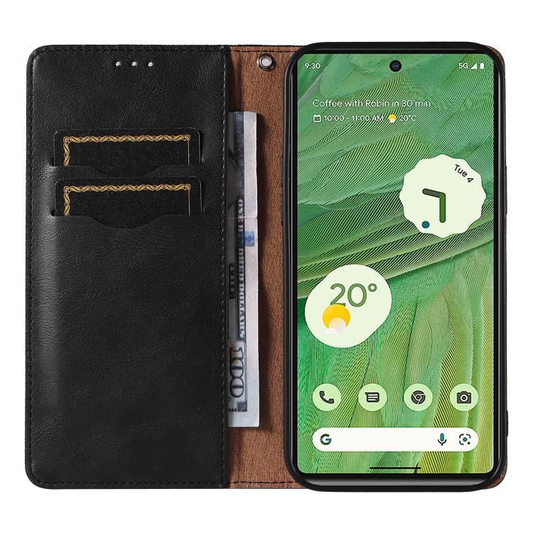 For Google Pixel 7 Braided Embossed Strong Magnetic Leather Phone Case