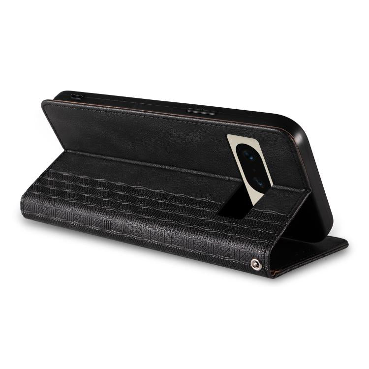 For Google Pixel 7 Braided Embossed Strong Magnetic Leather Phone Case