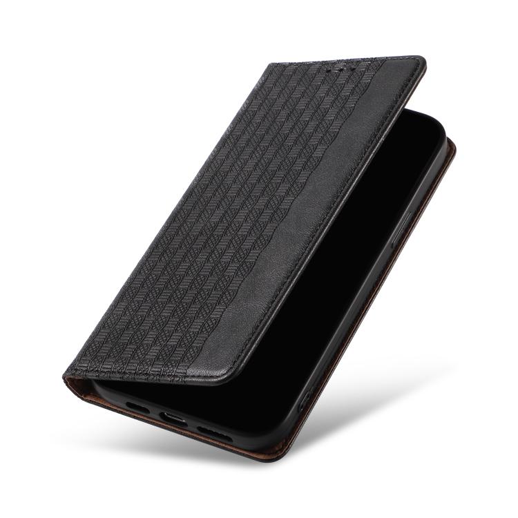 For Google Pixel 7 Braided Embossed Strong Magnetic Leather Phone Case
