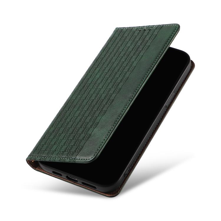 For Google Pixel 7 Braided Embossed Strong Magnetic Leather Phone Case