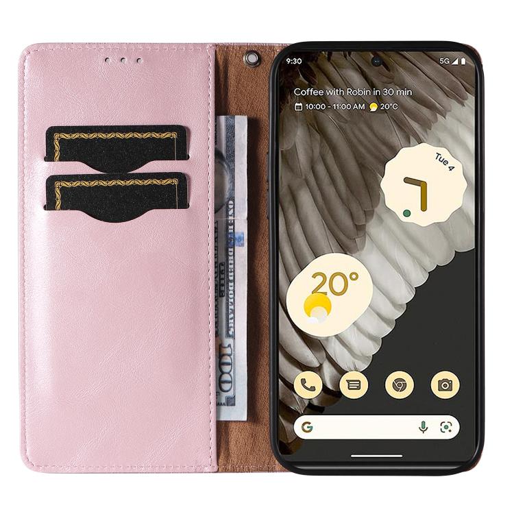 For Google Pixel 7 Pro Braided Embossed Strong Magnetic Leather Phone Case