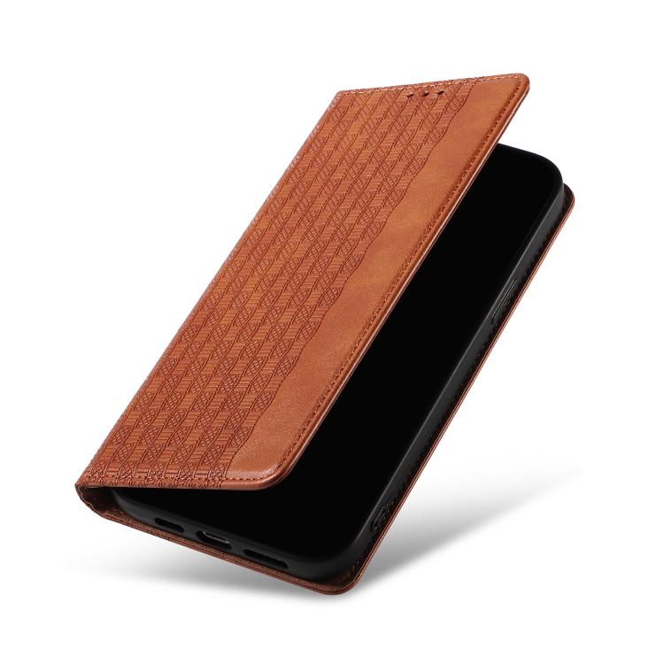 For Google Pixel 7 Pro Braided Embossed Strong Magnetic Leather Phone Case