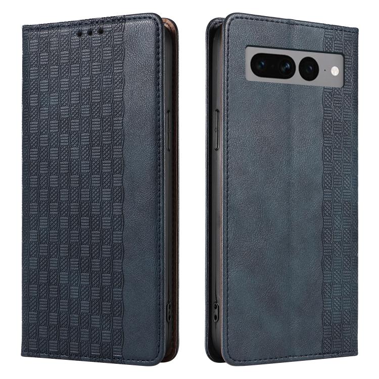 For Google Pixel 7 Pro Braided Embossed Strong Magnetic Leather Phone Case