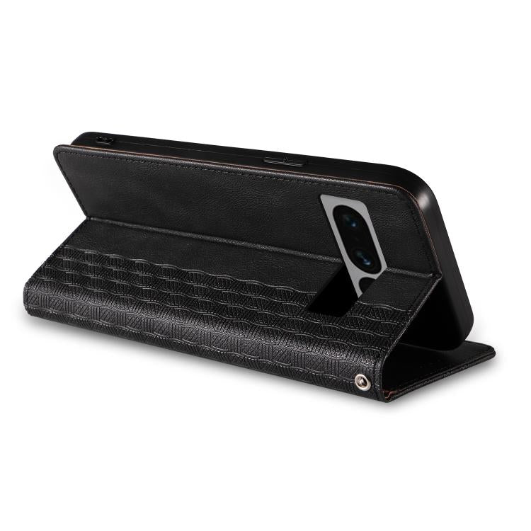 For Google Pixel 7 Pro Braided Embossed Strong Magnetic Leather Phone Case