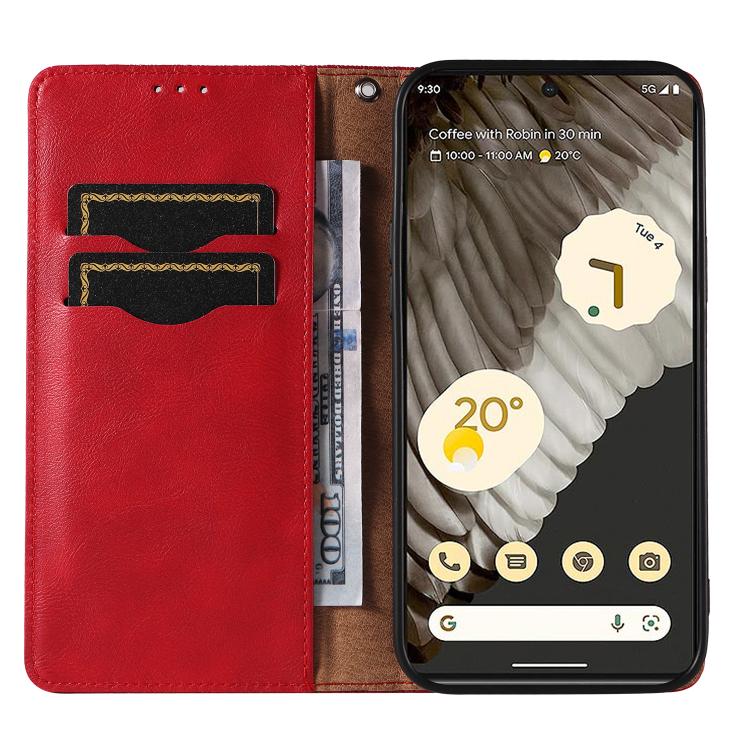 For Google Pixel 7 Pro Braided Embossed Strong Magnetic Leather Phone Case