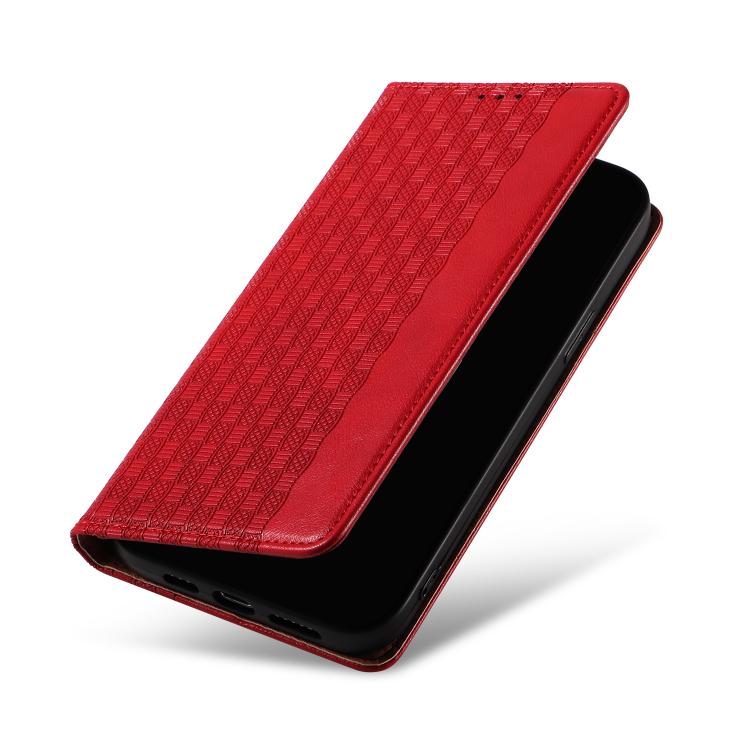 For Google Pixel 7 Pro Braided Embossed Strong Magnetic Leather Phone Case