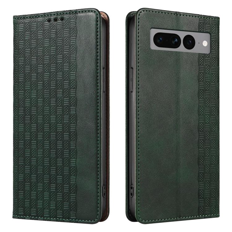 For Google Pixel 7 Pro Braided Embossed Strong Magnetic Leather Phone Case