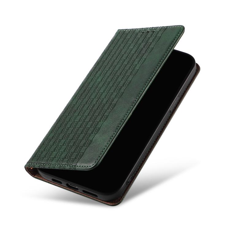 For Google Pixel 7 Pro Braided Embossed Strong Magnetic Leather Phone Case