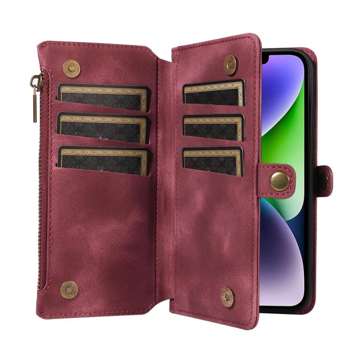 For iPhone 16 Plus Fantasy Multifunctional Zipper Wallet Leather Phone Case