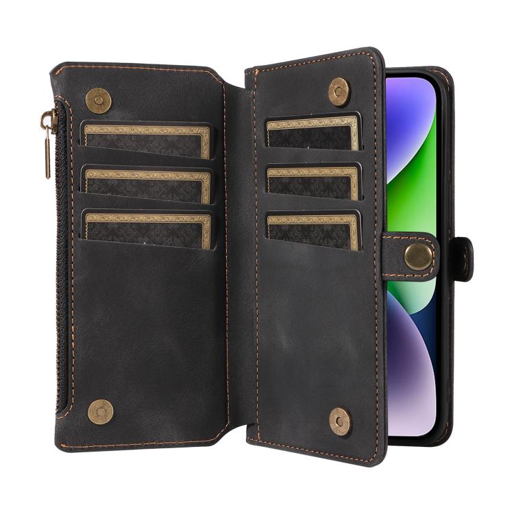 For iPhone 16 Fantasy Multifunctional Zipper Wallet Leather Phone Case
