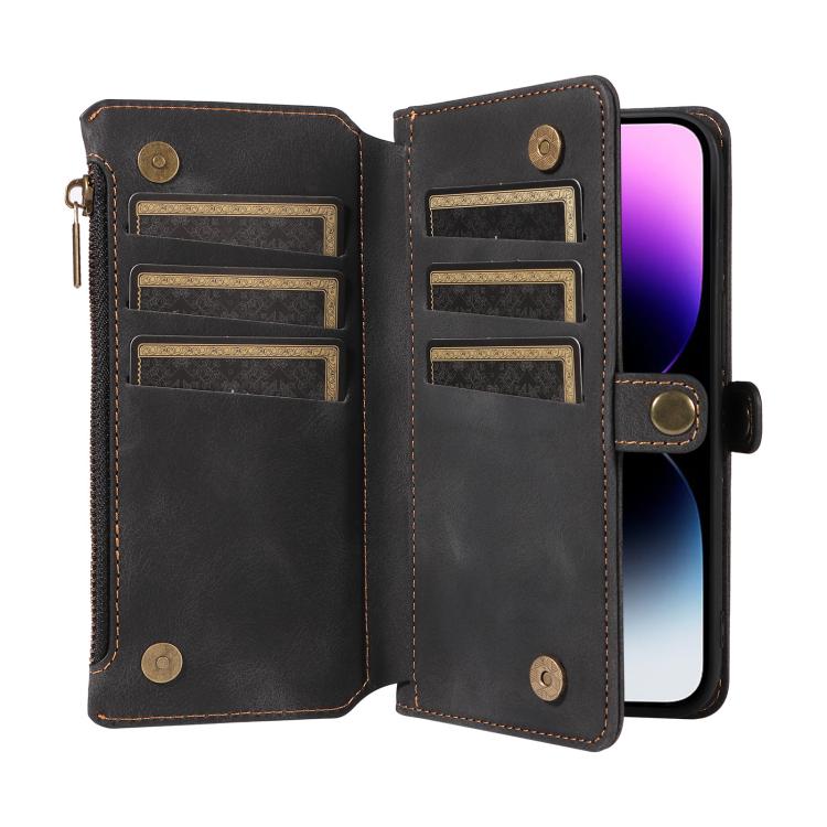 For iPhone 15 Pro Max Fantasy Multifunctional Zipper Wallet Leather Phone Case