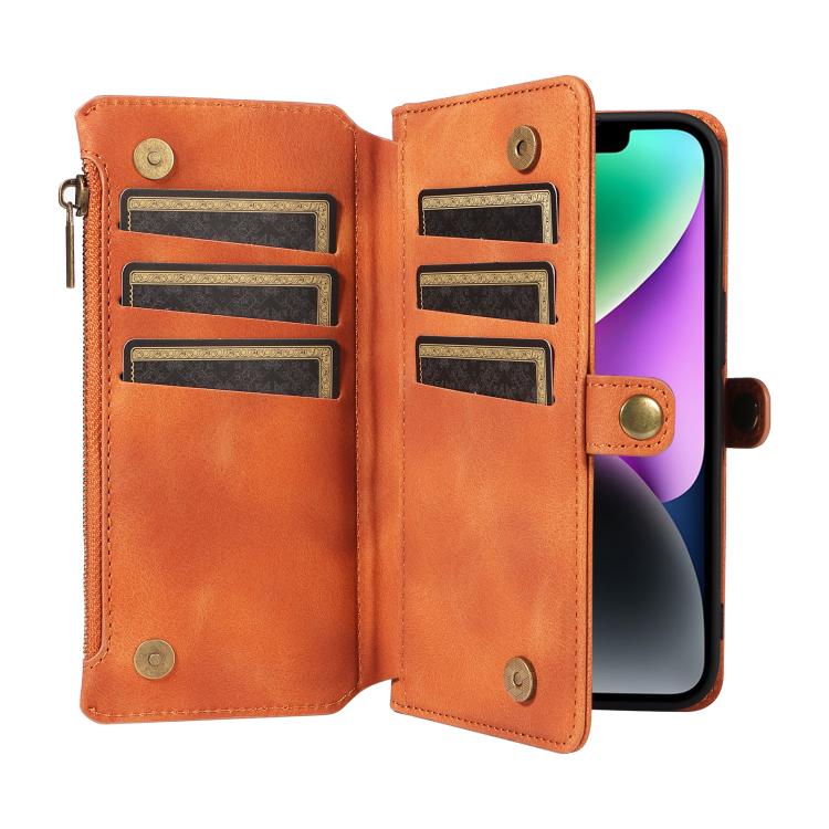 For iPhone 15 Fantasy Multifunctional Zipper Wallet Leather Phone Case
