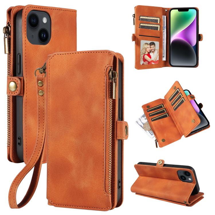 For iPhone 15 Fantasy Multifunctional Zipper Wallet Leather Phone Case