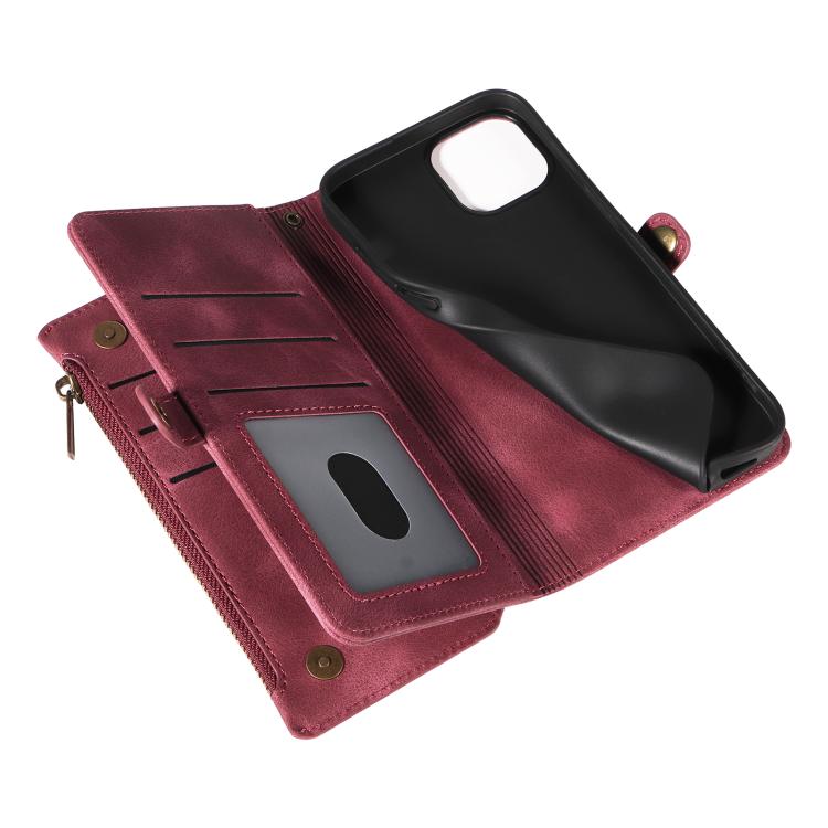 For iPhone 15 Fantasy Multifunctional Zipper Wallet Leather Phone Case