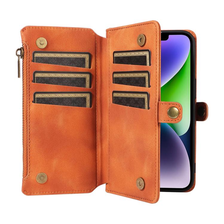 For iPhone 14 Plus Fantasy Multifunctional Zipper Wallet Leather Phone Case