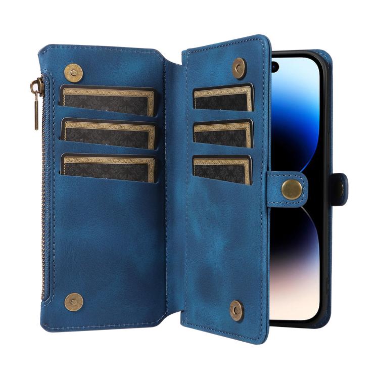 For iPhone 14 Pro Fantasy Multifunctional Zipper Wallet Leather Phone Case