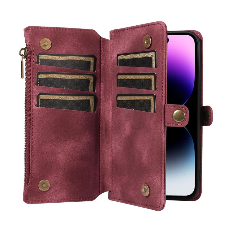 For iPhone 13 Pro Fantasy Multifunctional Zipper Wallet Leather Phone Case