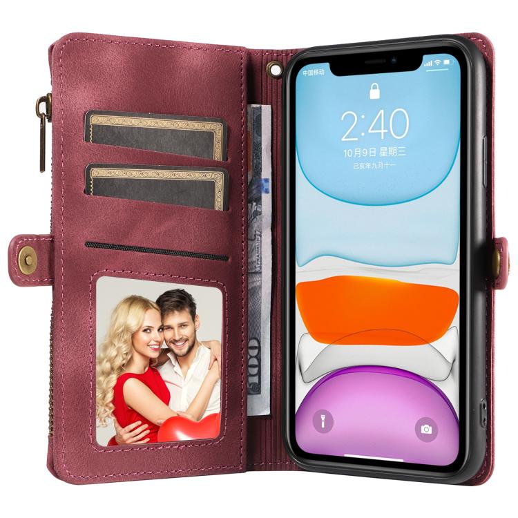 For iPhone 12 / 12 Pro Fantasy Multifunctional Zipper Wallet Leather Phone Case