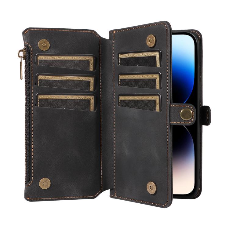 For iPhone 12 Pro Max Fantasy Multifunctional Zipper Wallet Leather Phone Case