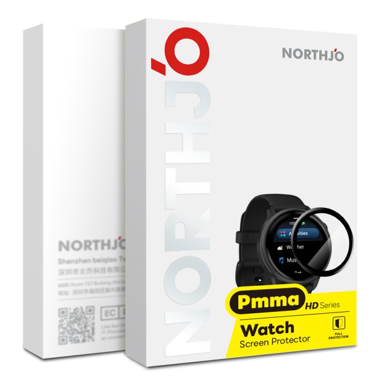 For Garmin Forerunner 970 NORTHJO Watch Screen Protector PMMA Anti Scratch HD Screen Film