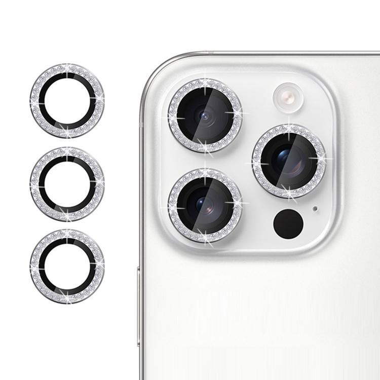 For iPhone 15 Pro Max Kalebol Individual Camera Lens Diamond Ring Protector