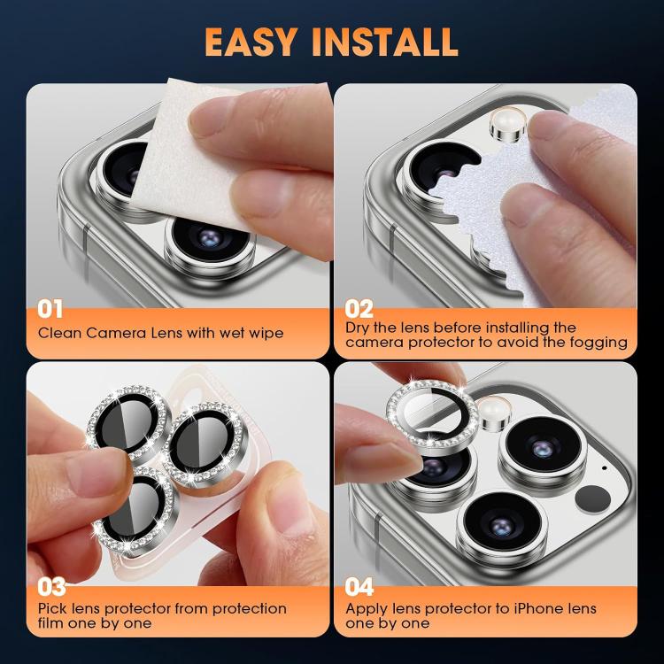 For Samsung Galaxy S23+ 5G Kalebol Individual Camera Lens Diamond Ring Protector