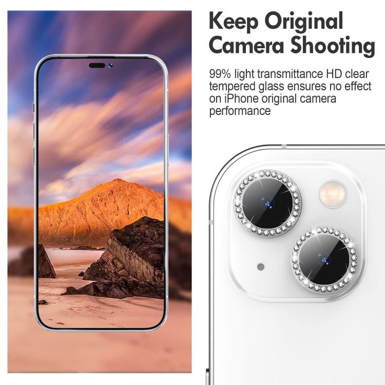 For Tecno Camon 40 Pro 4G Kalebol Individual Camera Lens Diamond Ring Protector