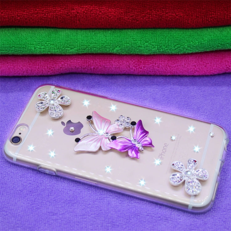 Fevelove  Diamond Encrusted Christmas Santa Claus Pattern TPU Protective Case for iPhone 7 / 8
