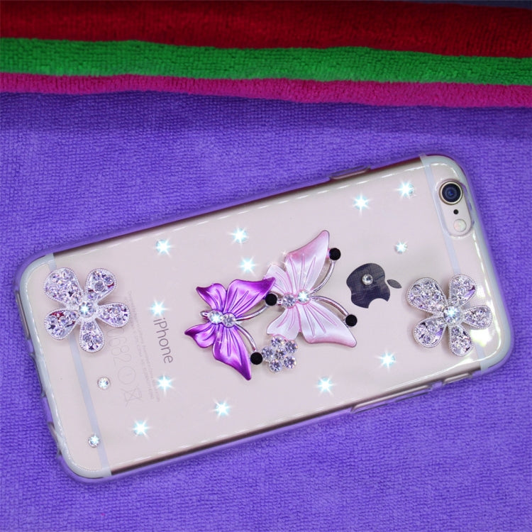Fevelove  Diamond Encrusted Christmas Santa Claus Pattern TPU Protective Case for iPhone 7 / 8