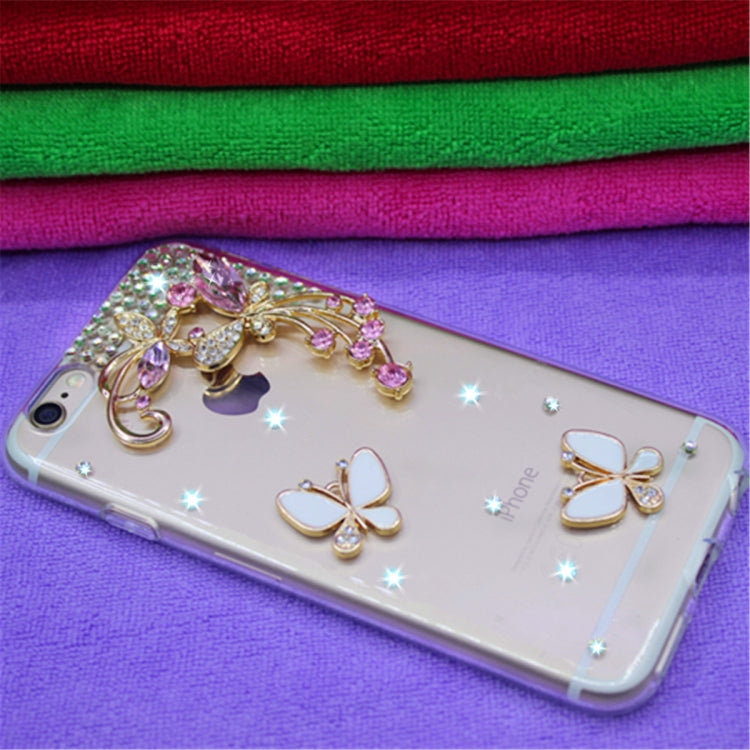 Fevelove  Diamond Encrusted Christmas Santa Claus Pattern TPU Protective Case for iPhone 7 / 8