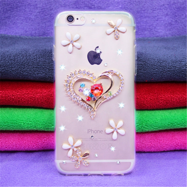 Fevelove  Diamond Encrusted Christmas Santa Claus Pattern TPU Protective Case for iPhone 7 / 8