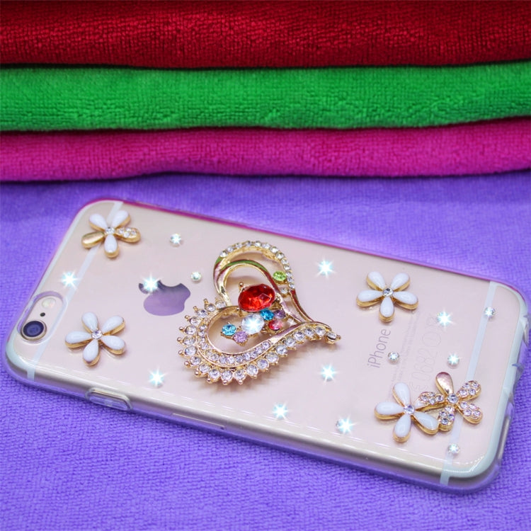 Fevelove  Diamond Encrusted Christmas Santa Claus Pattern TPU Protective Case for iPhone 7 / 8