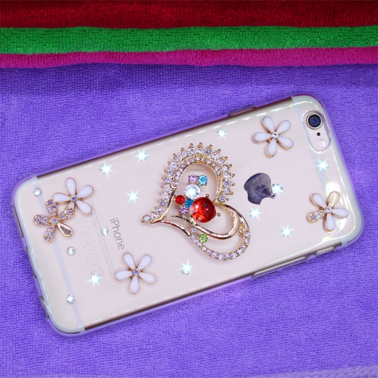 Fevelove  Diamond Encrusted Christmas Santa Claus Pattern TPU Protective Case for iPhone 7 / 8