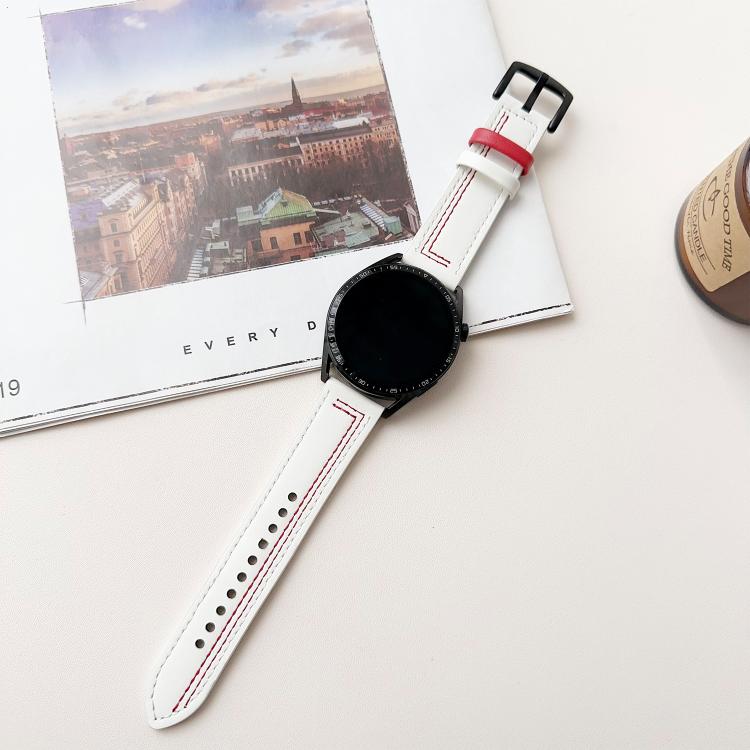 20mm Seven-Line Tri-Star Buckle Pull Up Leather Watch Band
