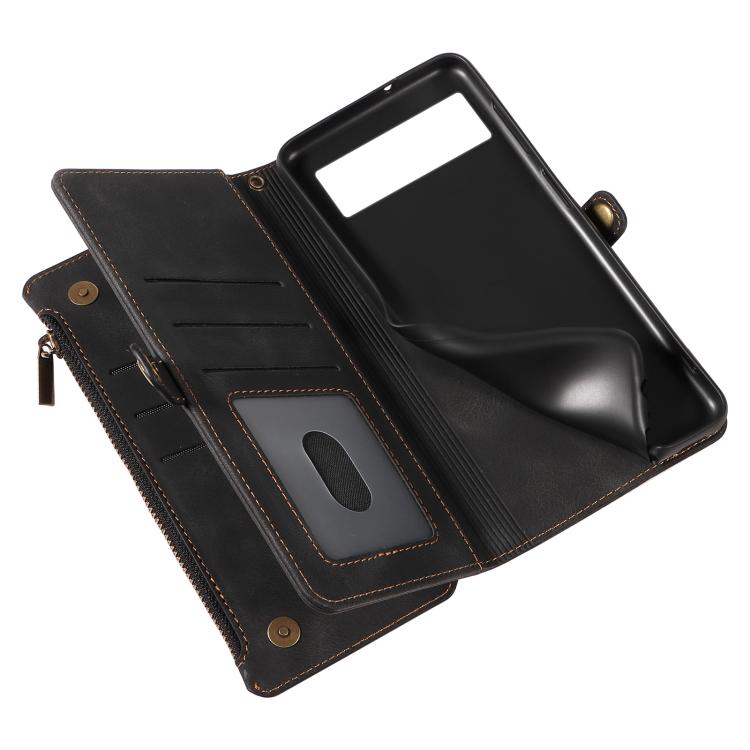 For Google Pixel 6 Fantasy Multifunctional Zipper Wallet Leather Phone Case