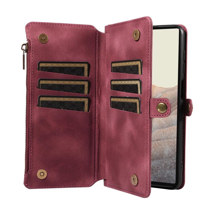 For Google Pixel 6 Fantasy Multifunctional Zipper Wallet Leather Phone Case