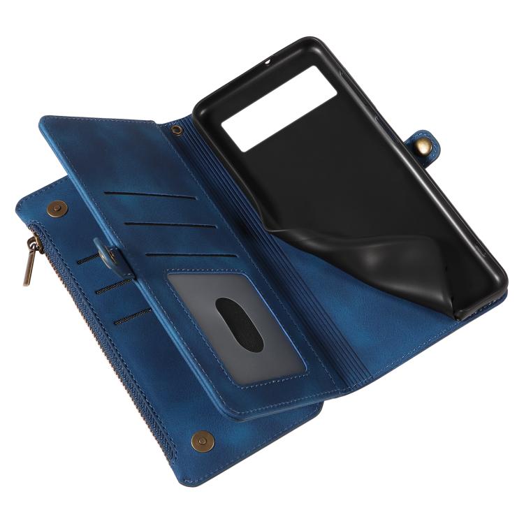 For Google Pixel 6 Fantasy Multifunctional Zipper Wallet Leather Phone Case