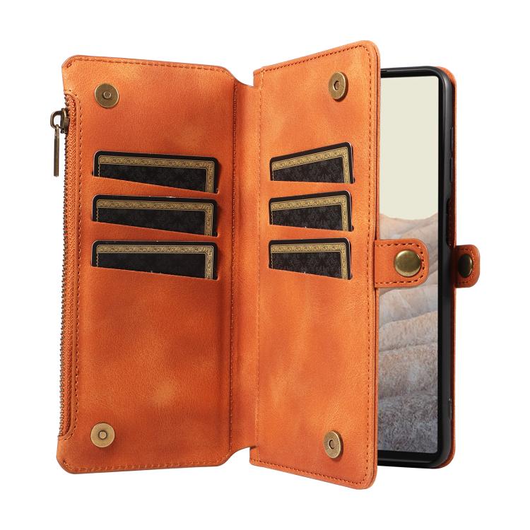 For Google Pixel 6 Fantasy Multifunctional Zipper Wallet Leather Phone Case
