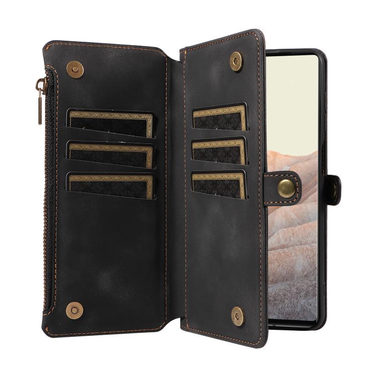 For Google Pixel 6 Pro Fantasy Multifunctional Zipper Wallet Leather Phone Case