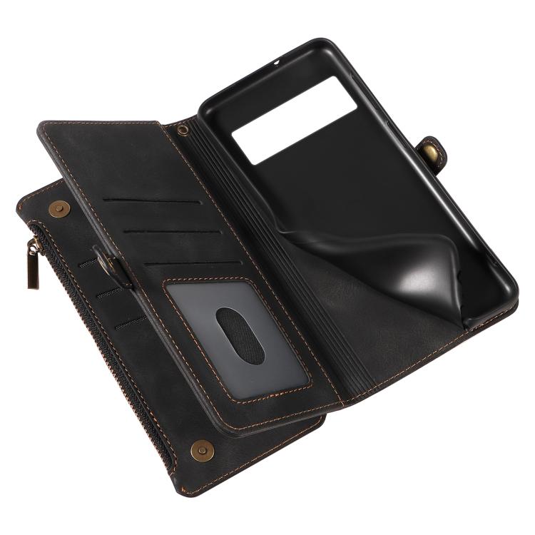 For Google Pixel 6 Pro Fantasy Multifunctional Zipper Wallet Leather Phone Case
