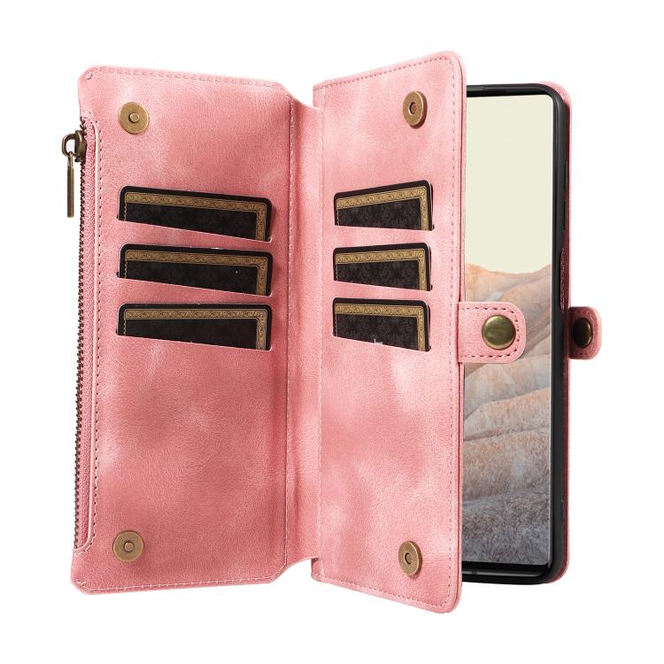 For Google Pixel 6 Pro Fantasy Multifunctional Zipper Wallet Leather Phone Case