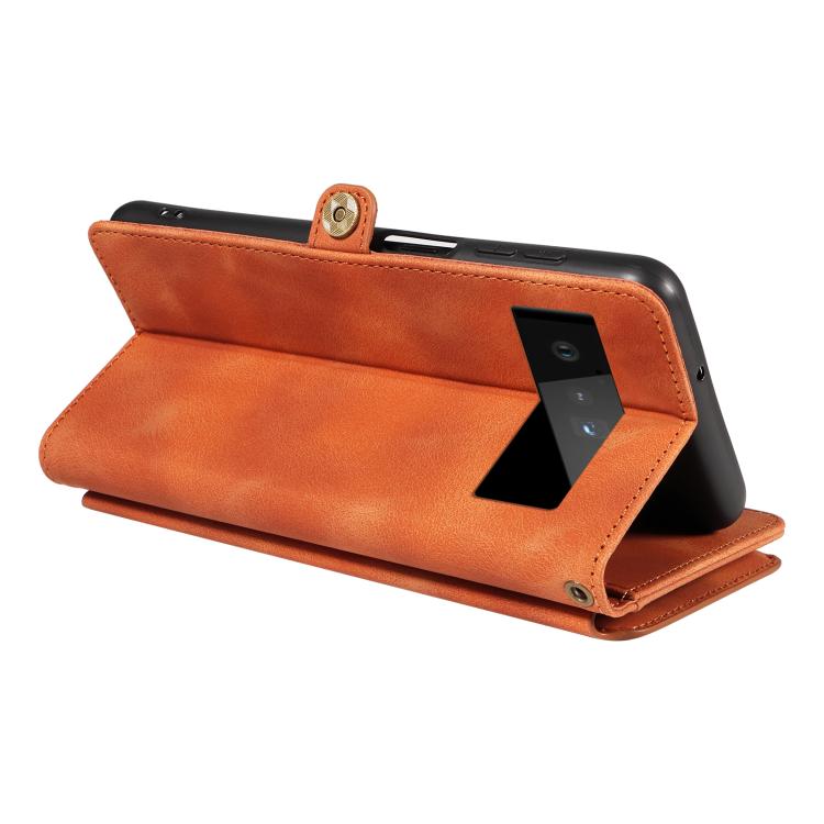 For Google Pixel 6a Fantasy Multifunctional Zipper Wallet Leather Phone Case