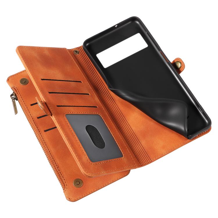 For Google Pixel 7 Fantasy Multifunctional Zipper Wallet Leather Phone Case