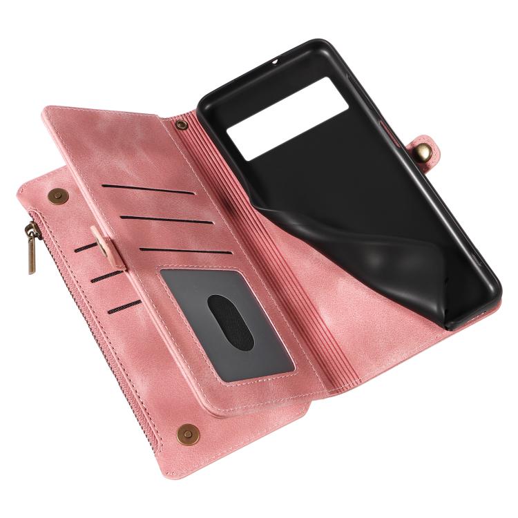 For Google Pixel 7 Pro Fantasy Multifunctional Zipper Wallet Leather Phone Case