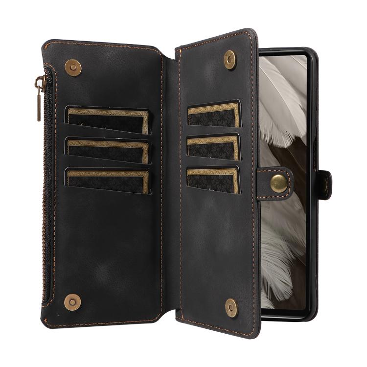 For Google Pixel 7a Fantasy Multifunctional Zipper Wallet Leather Phone Case