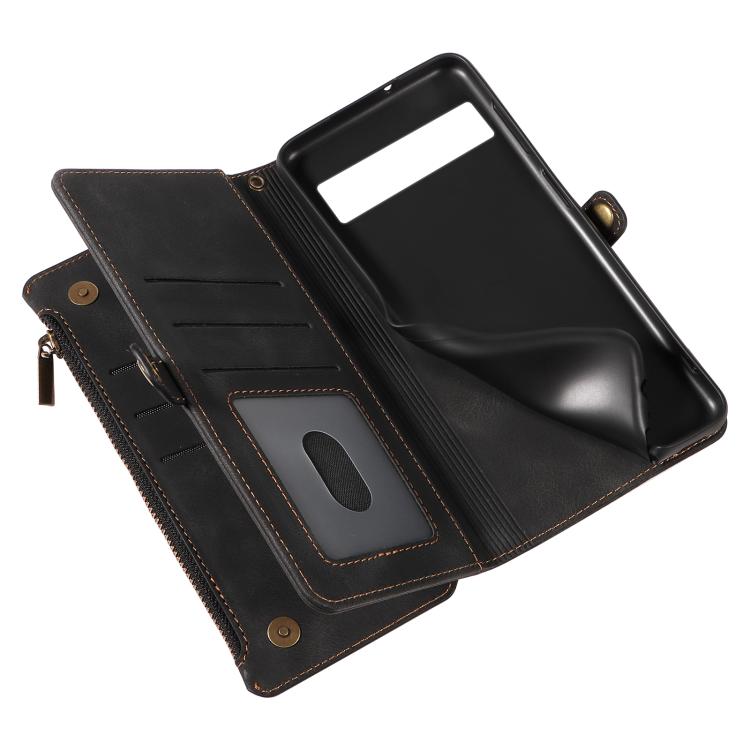 For Google Pixel 7a Fantasy Multifunctional Zipper Wallet Leather Phone Case