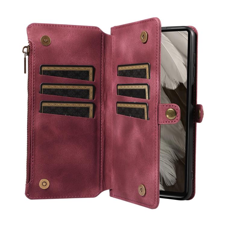 For Google Pixel 7a Fantasy Multifunctional Zipper Wallet Leather Phone Case
