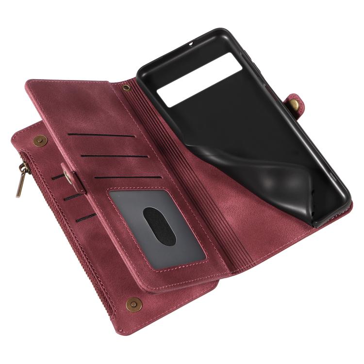 For Google Pixel 7a Fantasy Multifunctional Zipper Wallet Leather Phone Case
