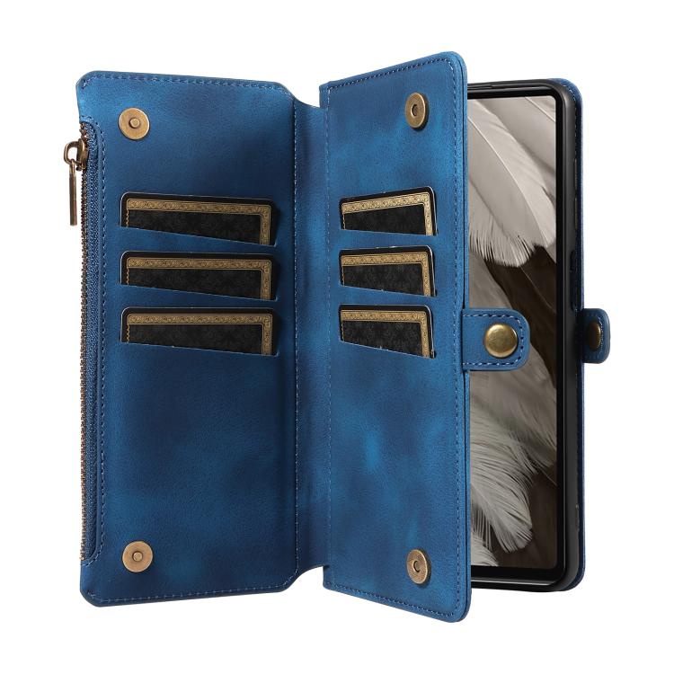 For Google Pixel 7a Fantasy Multifunctional Zipper Wallet Leather Phone Case