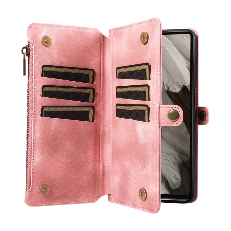 For Google Pixel 7a Fantasy Multifunctional Zipper Wallet Leather Phone Case